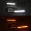 Bil LED-lampor på dagtid för Honda Jazz Fit 2011-2013 DRL FOG LAMP med gul blinkersignal