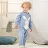 Rabbit Sticked Bunny Rompers för nyfödda Jumpsuits Spädbarn Bebes Boy Girl Long Sleeve Overalls Toddler Children039S påsk Outf3507490