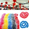 Färgglada juldekorationsfält Toppar Ribbon Garland Tinsel Hanging Xmas Tree Ornaments Outdoor Party Shopping Mall Decor