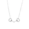 2019 New fashion high polished snaffle bit Equitation jewelry for women Delicate 925 sterling silver horse lover silver necklace246D