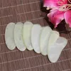 자연 Gua Sha Board Green Jade Stone Guasha Cure Acupuncture Massage Tool Body Body Face Relaintation Beauty Health Care Tool7916951