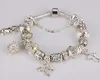 2022 new Bracelet 925 Sterling Silver Women Fashion Costume Fine heart/Lovely Beads Charm Bracelets Jewelry for Women