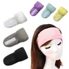 Spa Bath Shower Bandas lavagem da cara do cabelo elástica Mulheres Sports Yoga Lenço Cosmetic Tecido Ladies Toalha Marca Up Tiara Headbands GGA3495-2