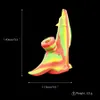 Narghilè in silicone a forma di lupo, pipa ad acqua, gorgogliatore con narghilè in vetro