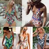 Hot New One Piece Kvinna Baddräkt Sexig Tecknad Printed Baddräkt Kvinnor Badkläder Strand Bakgrundsmonokini Baddräkt