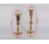 50 cm / 20 '' Ouro Vaso de Mesa de Metal Vaso de Flor de Mesa Central ornamentos Vasos de Flores Decoração de Casamento adereços