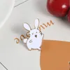 Cute Small Funny Animal Cute Rabbit Enamel Brooches Pins for Women Demin Shirt Decor Brooch Pin Metal Kawaii Badge Fashion Jewelry