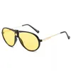 Steampunk cuir serpent bleu lunettes de soleil Vintage rond hommes femmes lunettes de soleil 6 couleurs en gros