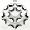 NOVO 8 pares / set estilo misto Cílio Falso Mink 3D cílios naturais Grosso composição pestanas falsas pestana Extensão