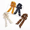 8 styles filles fleur imprimé bandeau prêle cheveux corde élastique nœud papillon bandes de cheveux filles cheveux ruban cravate accessoires