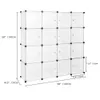 20 Storage Cube Organizer Plastic Cubby Shelving Drawer Unit, DIY Modular Bookcase Closet System Cabinet with Translucent Design for Clothes