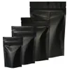 Matte black Package Bags zip aluminium bags heat-seable storage bag Stand Up Bag wholesale