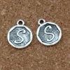 100 pièces Antique argent Double face quotSquot Alphabet initiale alliage charmes pendentifs pour la fabrication de bijoux Bracelet collier bricolage A8143022