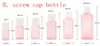 Botella de spray de vidrio rosa con botella y tapa hidratante de niebla súper fina