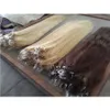 99Jマイクロループヒューマンヘアエクステンションマイクロリング05G 100Strands 100 Remy Brazilian Indian Hair 1424inch Factory Direct 10 Colors 2361586