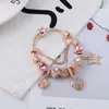 Fashion luxury designer lovely beautiful daisy flower diamond crystal DIY European beads charms bangle bracelet for woman girls