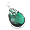 Mix 5szt Rainbow Nowy Luckyshine 925 Sterling Silver Teardrop Green Emerald Real Black Onyx Gemstone Naszyjniki Wisiorki Dla Lady Party Prezent