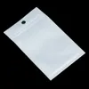 White / Clear Self Seal Zipper Plastic Packaging Pouch Pack Bag Ziplock Zip Lock Storage Bag Retail Package With Hang Hole