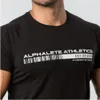 Nouveau été hommes à manches courtes T-Shirts décontracté musculation Fitness hommes gymnases vêtements entraînement lettres imprimé T-Shirt pour les hommes