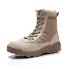 Homens Tactical Militar Militar Botas de Couro Respirável Malha Alta Top Casual Trabalho De Deserto Sapatos Mens Swat Anchle Combat Bota