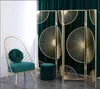 Metal Divide light luxury modern Room Dividers neoclassical floor folding movable screen partition fan Secret national style handwork original