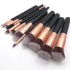 Set di pennelli per trucco con manico in legno Fondotinta Blush Ombretto Blending Pennelli cosmetici Strumenti per il trucco 12 Pz / set RRA1012