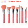 Set di pennelli per trucco Docolor Pennello Neon Kabuki Ombretto Pennelli per labbra Frullatore per viso Fondotinta in polvere Correttore Pennelli per trucco cosmetico