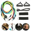 11pcs / set Tração da corda Fitness Exercícios faixas da resistência Latex Tubes Yoga treino de corpo resistência elástica 30sets Bandas CCA12074