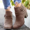 أحذية الكاحل أحذية النساء 2019 غير الرسمي السوستة المشوهة الجوارب الإبزيم حزام مشبك أحذية قصيرة