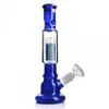 11 pouces bleu verre eau bangs narguilés chicha bécher bong verre tuyau de fumée barboteur en bas de la tige perc avec bol de 14 mm