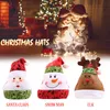 Nette Weihnachtsmann-Schneemann-Elch-Weihnachtshüte für Weihnachten Home Party Dekoration Gefälligkeiten Erwachsene Kappe Neuheit Dreidimensionale Hüte1