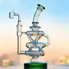 8,4 cala zielony niebieski krzyż REKLEL SZKOLNY BONG BONGS CLESS GLATS OLEJ BUBLER SZALANIE HOAKAH z 14 mm żeńskim banger w magazynie 15 cm