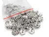 500 pcs/lot mixte 150 pièces tibétain argent perles embouts fleur perle casquettes pour la fabrication de bijoux résultats bricolage accessoires en gros