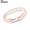 Donia bijoux bracelet de luxe mode européenne et américaine galvanoplastie tricolore note exagérée acier micro-titane incrusté de zircon cadeau de créateur