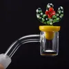 Kaktüs Carb Cap 90/45 Derece 10mm / 14mm / 18mm OD 20 mm% 100 gerçek Kuvars Banger Nail ile 4mm Kalın Yüksek Kuvars Banger Tırnak