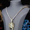 R I P Travis Scott Necklace Pendant med 4mm tenniskedjan Rope Chain Iced Out Bling Cubic Zircon Men's Hip Hop Jewelry Gift291n