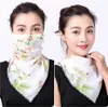 Women Scarf Face Mask 38 Styles Silk Chiffon Handkerchief Outdoor Windproof Half Face Dust-proof Sunshade Masks LJJO7663
