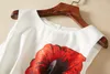 Fashion Flower Print Women A-Line Dress Sleeveless Casual Dresses 04K876