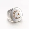 Nya killar Titanium Rostfritt stål Guld Silver Vintage Moon Sun Star Mens Finger Nya Ring Lovers Gåvor för pojkvän Husbond Wholesale