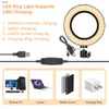 6 inch Selfie Fill Light LED Desktop Ring Light Dimmable for Pograph Phone Camera Live Video with Tripod Makeup Lamp2014665