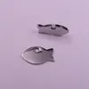 100PCS lot best price stainless steel silver finding jewelry high polished small 13*20mm cute fish tag charms pendant DIY