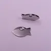 100PCS viel besten Preis Edelstahl Silber finden Schmuck hochglanzpoliert kleine 13 * 20mm süße Fisch Tag Charms Anhänger DIY