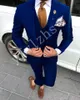 Красивый One Button Groomsmen Пик нагрудные Groom Tuxedos Мужские костюмы венчания / Prom / Dinner Best Man Blazer (куртка + брюки + Tie + Vest) W25