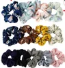 Mulheres Seda Sólida Scrunchie Pack Elastic Satin Hairband Meninas Gravata Cabelo Cabelo Corda Acessórios Cabelo Aleatório 120 Cor DHL