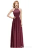 Under $ 40 Real Image Billiga Designer Blush Pink Bridesmaid Dresses Sexig Halter Lace Chiffon Golvlängd Maid of Honor Gown CPS1072