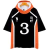 Футболка с капюшоном в стиле аниме Haikyuu, мужская футболка Karasuno High School Hinata Shoyo Kageyama Tobio, забавная футболка с короткими рукавами, костюм для косплея233z