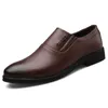 Büroschuhe für Männer 2019, Entlüftungsloch, Leder, Herrenkleidschuhe, klassische Business-Schuhe für Männer, formelle Sepatu-Slip-On-Schuhe