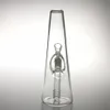 Neue 14-mm-Glas-Wasserpfeifenbongs mit Innengewinde und 14-mm-Außenglasschalen, Downstem-Adapter, Recycler, berauschende dreieckige Glasbong zum Rauchen