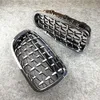 1 Pair Front Grille Diamond Style ABS Material 2010+ År för 5 Serie F10 F11 F18 MESH GRILLES