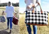 Christmas Large Red Buffalo Check Handbag Red And White Plaid Design beach bag canvas handbag Mummy Bags